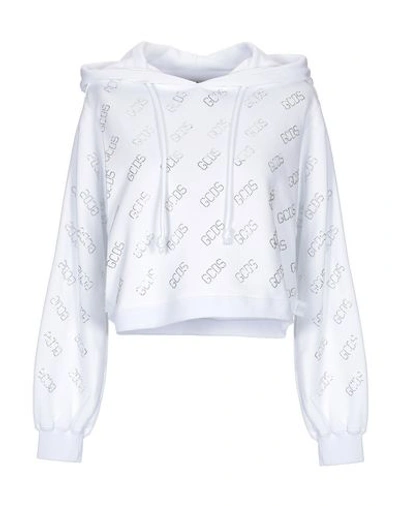 Shop Gcds Hooded Sweatshirt In White