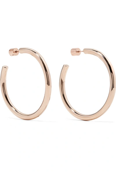 Shop Jennifer Fisher Baby Lilly Rose Gold-plated Hoop Earrings