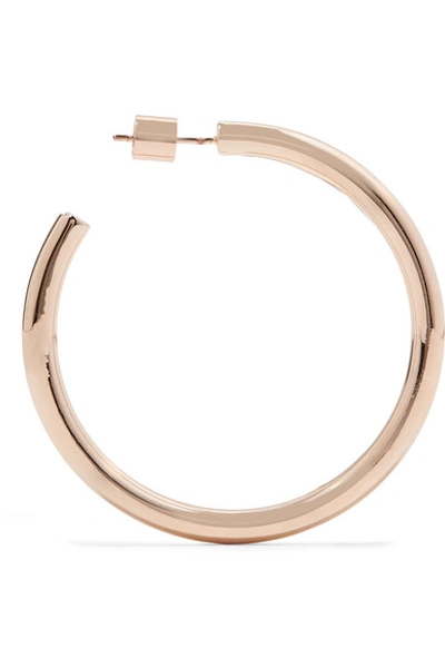 Shop Jennifer Fisher Baby Lilly Rose Gold-plated Hoop Earrings