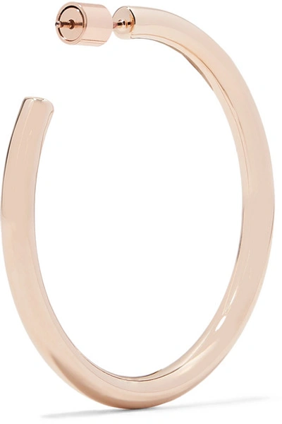 Shop Jennifer Fisher Baby Lilly Rose Gold-plated Hoop Earrings