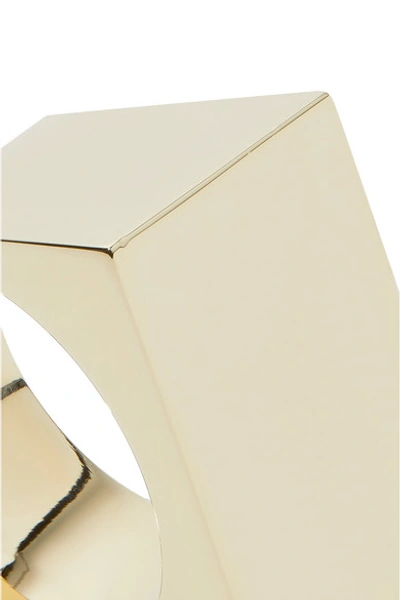 Shop Jennifer Fisher Stripe Signet Gold-plated Pinky Ring