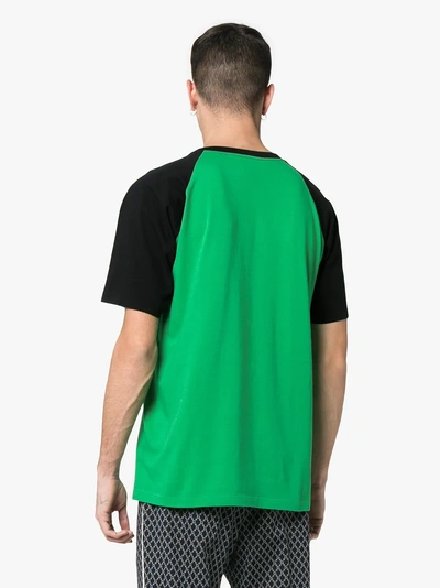 Shop Gucci Over Tiger Head Print Cotton T-shirt In Green
