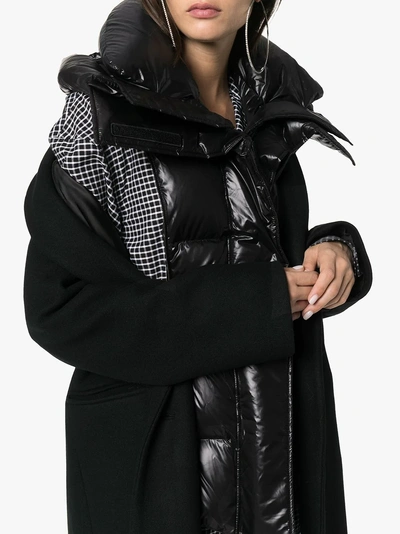 Shop Juunj Juun.j Detachable Padded Feather Down Coat In Black