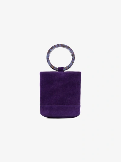 Shop Simon Miller Purple Bonsai 20 Leather Bucket Bag In Pink