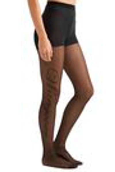 Shop Alexander Wang Wangover Intarsia Tights In Black