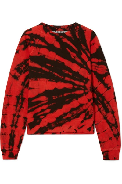Shop Proenza Schouler Tie-dyed Cotton-terry Sweatshirt In Red
