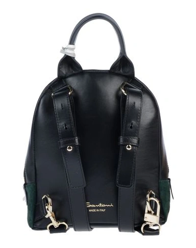 Shop Santoni Backpack & Fanny Pack In Black