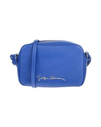 Shop Giorgio Armani Cross-body Bags In Blue