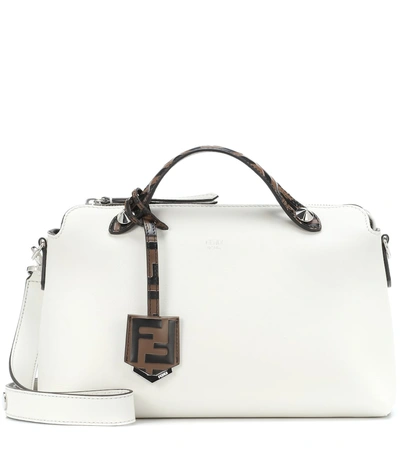 Shop Fendi By The Way Leather Shoulder Bag In White