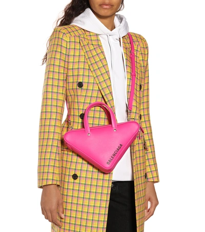 Balenciaga Triangle Duffle Xs Leather Tote In Pink ModeSens