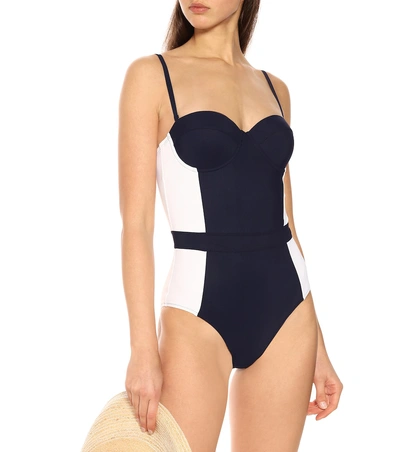 Shop Tory Burch One-piece Swimsuit In Blue