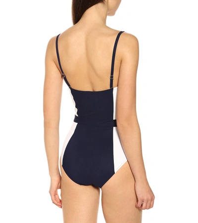 Shop Tory Burch One-piece Swimsuit In Blue