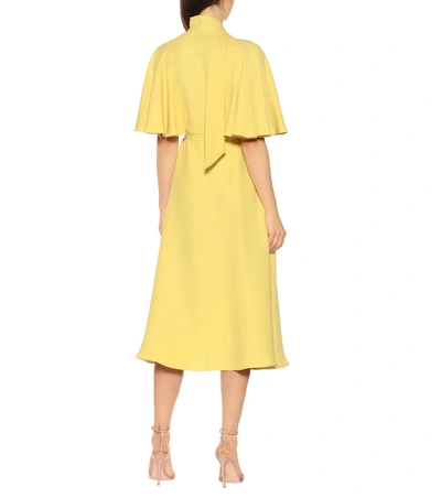 Shop Valentino Silk Crêpe Dress In Yellow