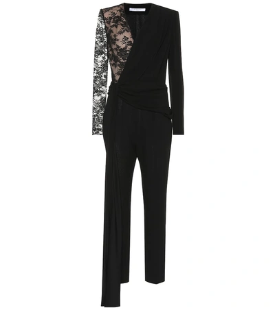Shop Givenchy Lace And Cotton-blend Jumpsuit In Black