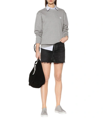 Shop Acne Studios Fairview Face Cotton Sweatshirt In Grey