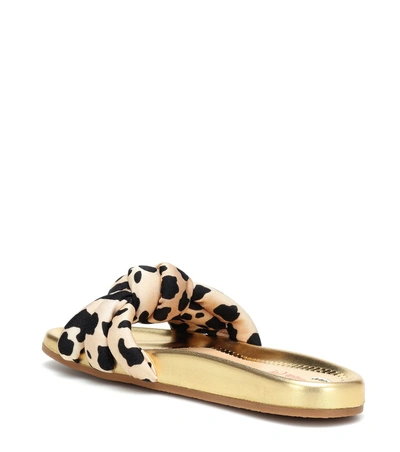 Shop Charlotte Olympia Dylan Knotted Slides In Gold