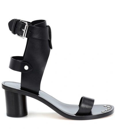 Shop Isabel Marant Jaeryn Studded Leather Sandals In Black