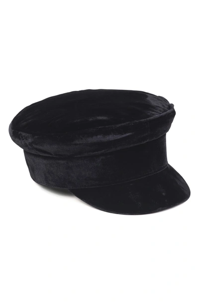 Shop Lack Of Color Velveteen Cap - Black