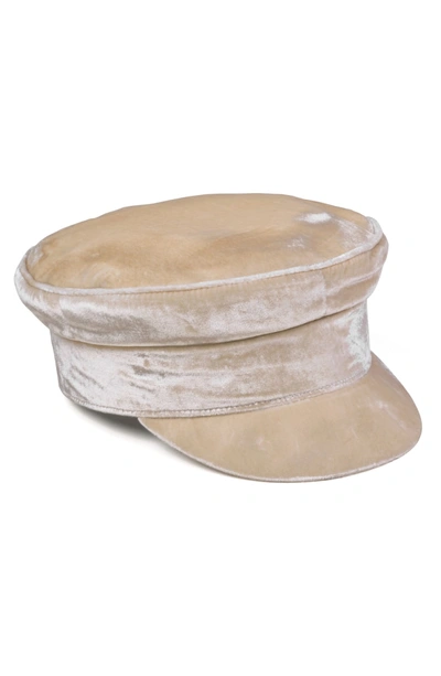 Shop Lack Of Color Velveteen Cap - Metallic In Gold