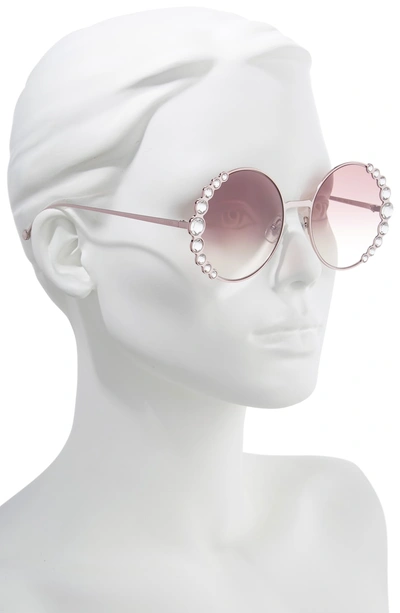 Shop Fendi 58mm Round Sunglasses In Pink