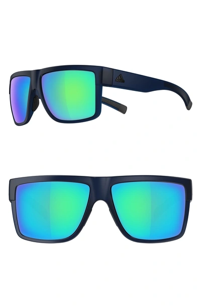 Adidas Originals 3matic 60mm Mirrored Sport Sunglasses In Mystery Blue  Matte/ Blue | ModeSens