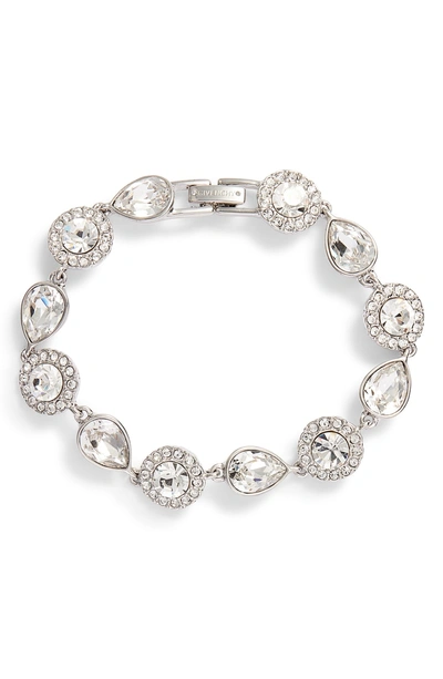 Shop Givenchy Crystal Flex Bracelet In Silver