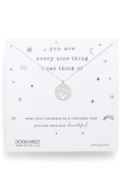 Shop Dogeared You Are Every Nice Thing Magic Pendant Necklace In Sterling Silver