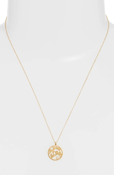 Shop Dogeared You Are Every Nice Thing Magic Pendant Necklace In Gold Dipped