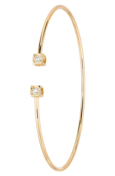 Shop Dinh Van Le Cube Diamant Small 18k Gold Flex Bracelet In Yellow Gold