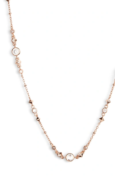 Shop Kendra Scott Wyndham Long Station Necklace In Rose Gold