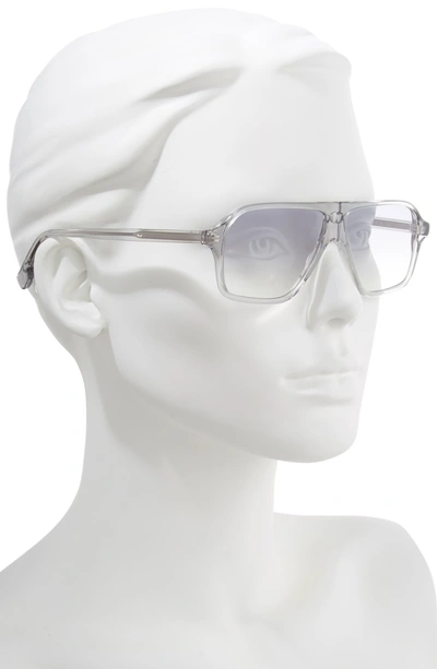 Shop Monse X Morgenthal Frederics Traci 57mm Square Sunglasses In Smoke Crystal/ Grey
