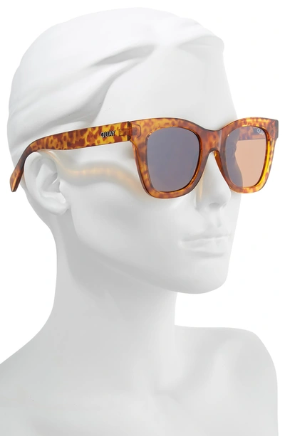 Shop Quay After Hours 50mm Square Sunglasses - Orange Tort / Brown