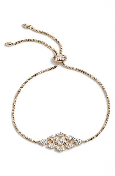 Shop Nadri Luminous Bolo Bracelet In Gold