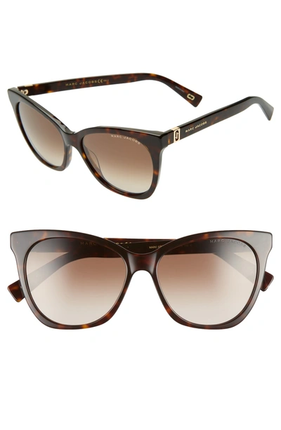 Shop Marc Jacobs 56mm Cat Eye Sunglasses In Dark Havana