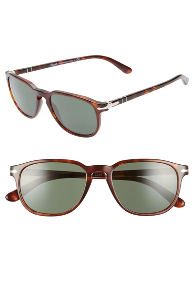 Shop Persol 52mm Square Sunglasses - Havana/ Green Solid