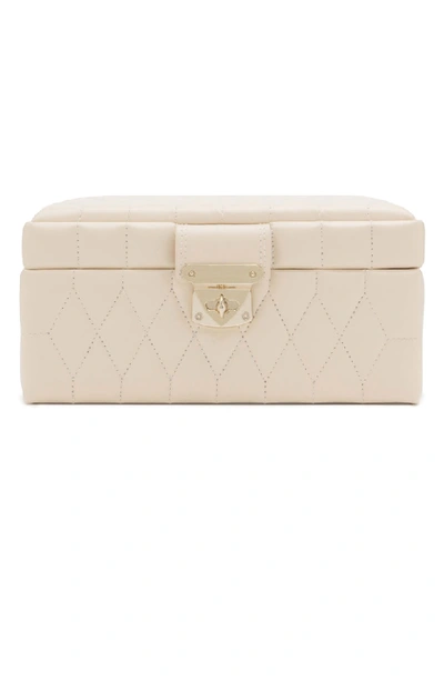 Shop Wolf Caroline Small Travel Jewelry Case - White In Ivory