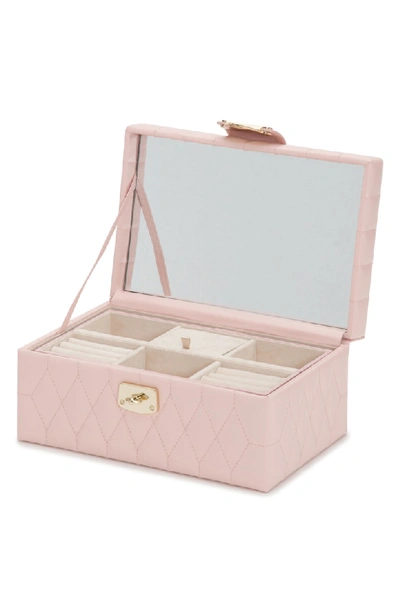 Shop Wolf Caroline Small Travel Jewelry Case - Pink In Rose Quartz
