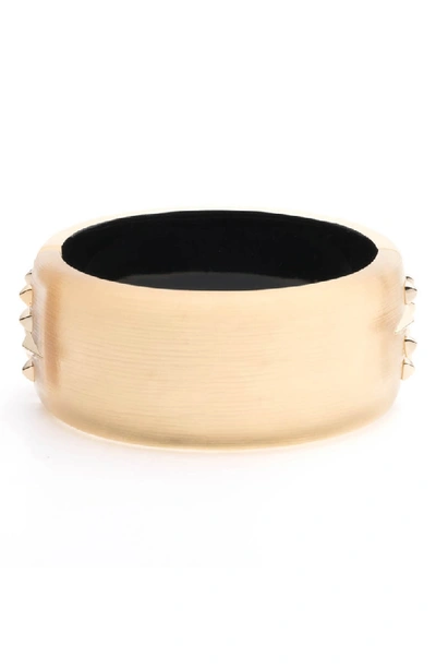 Shop Alexis Bittar Golden Studded Hinge Bracelet