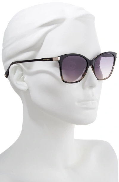 Shop Longchamp Le Pliage 54mm Butterfly Sunglasses In Marble Grey
