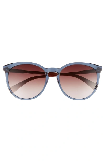 Shop Longchamp 56mm Round Sunglasses In Petrol Berry