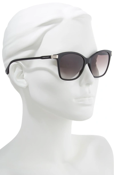 Shop Longchamp Le Pliage 54mm Butterfly Sunglasses In Black