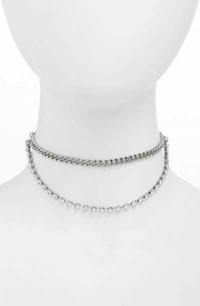 Shop Justine Clenquet Betty Layered Necklace In Silver