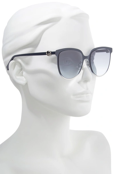 Shop Fendi 57mm Sunglasses In Blue
