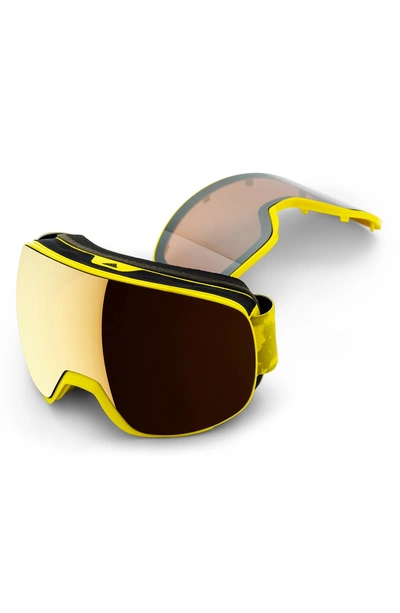 Shop Adidas Originals Progressor L Mirrored Spherical Snowsports Gogglesed - Shiny Yellow/ Gold