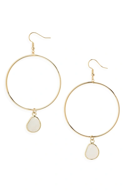 Shop Elise M. Ryleigh Crystal Pendant Hoop Earrings In Gold/ White