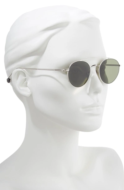 Shop Ahlem Bastille 49mm Aviator Sunglasses - White Gold