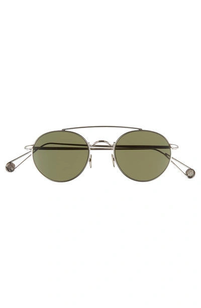 Shop Ahlem Bastille 49mm Aviator Sunglasses - White Gold