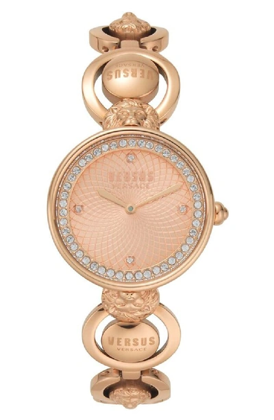 Shop Versace Versus By  Victoria Harbour Bracelet Watch, 34mm In Rose Gold