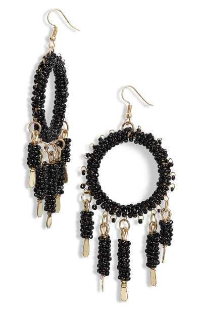 Shop Area Stars Bergen Hoop Earrings In Black