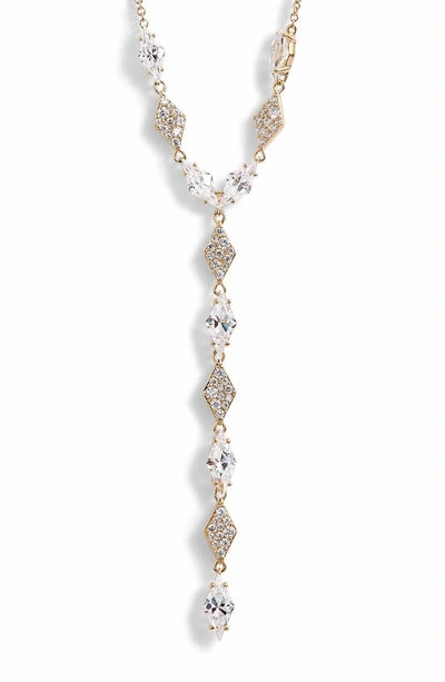 Shop Nadri Luminous Cubic Zirconia Y-necklace In Gold